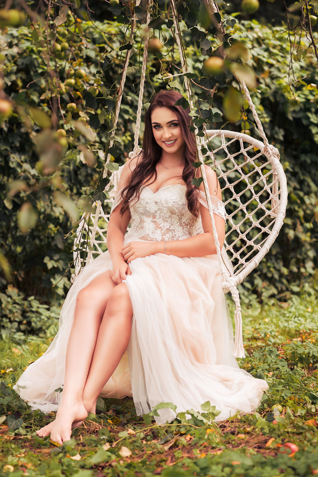 High-contrast bridal portrait